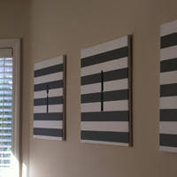 striped canvas wall art