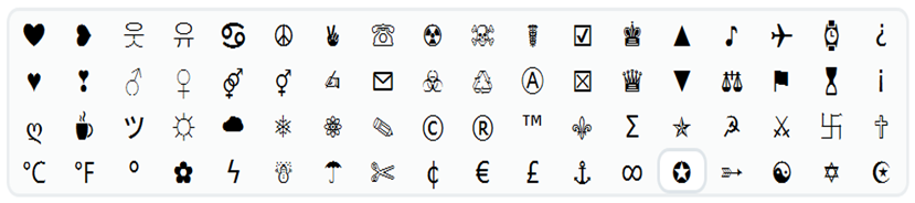 facebook symbols