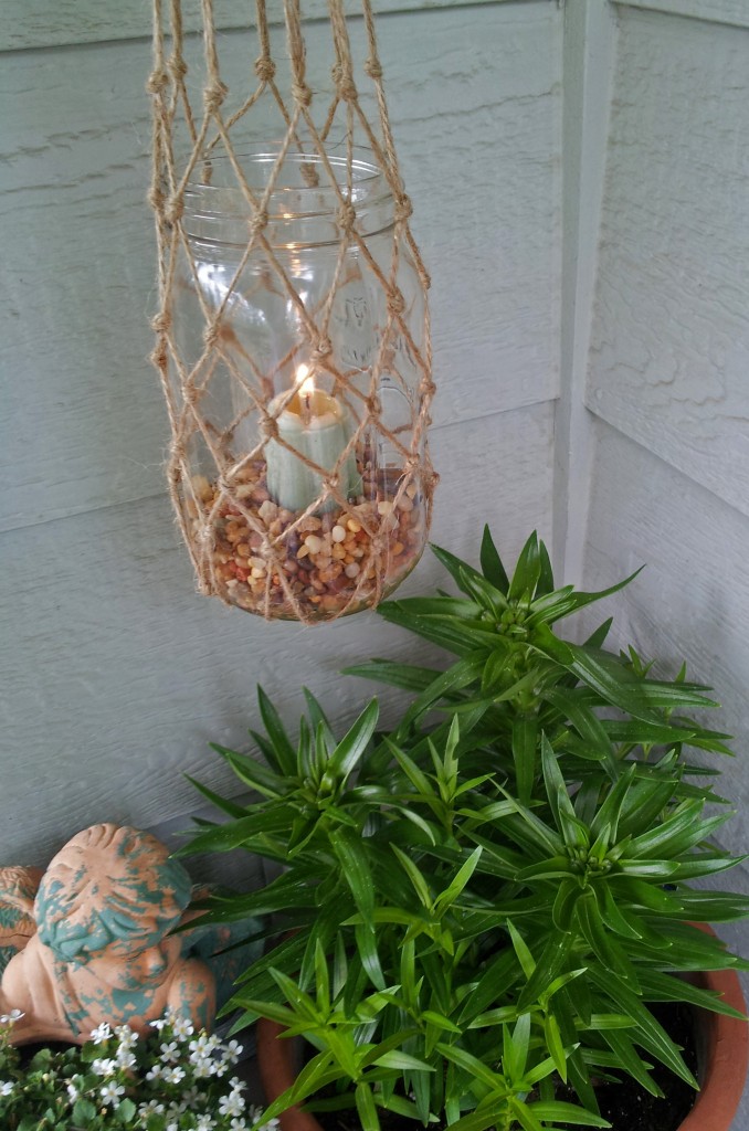 DIY Challenge: Knot-ical Outdoor Candles-My Version