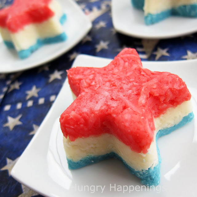 Creamy Coconut Stars for 4th of July, Memorial Day, Labor Day