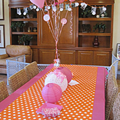 Add Color to Party Tables…with Giftwrap!