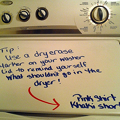 Use a Dry Erase Marker on your Dryer