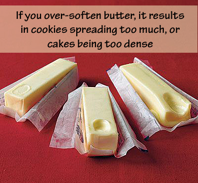TIP OF THE DAY: If you over-soften your butter, it results in cookies spreading too much, or cakes being too dense | organizedCHAOSonline