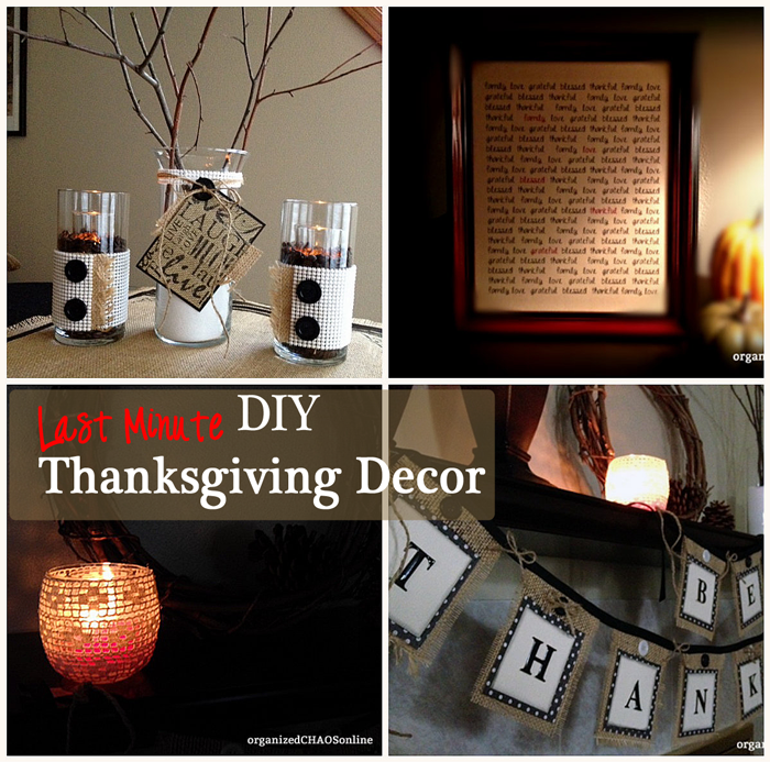 Easy Last Minute DIY Thanksgiving Decor: Burlap, Duct Tape and Shelf Liner